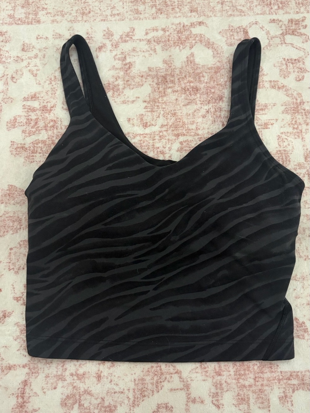 lululemon athletica Black Zebra-Print align tank